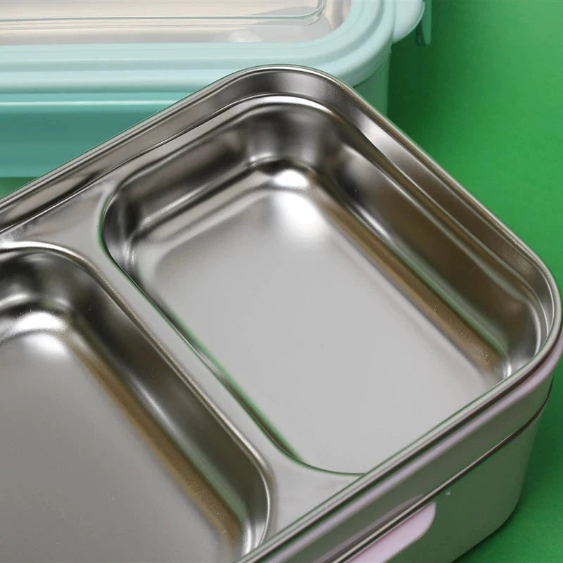 Rectangular Student Stainless Steel Divider Japanese Lunch Box Julia M LifeStyles