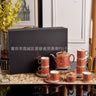 Cross-Border Fanjia Tableware Coffee Cup and Saucer Tea Set 15-Piece Set with 6 Cups, 6 Saucers, Large Pot, Milk Jug, Sugar Jar, Complete Gift Box Set for Gifting