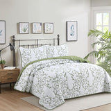 Simple pure cotton bed cover three-piece Nordic double summer cool air conditioning quilt active printing and dyeing breathable comfortable Four Seasons blanket