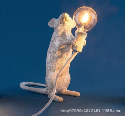 Cross-Border Mouse Table Lamp Nordic Animal Lamp Light Luxury Living Room Bedroom Industrial Style Creative Decoration Mouse Lamp
