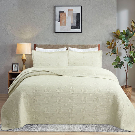 Simple pure cotton bed cover three-piece Nordic double summer cool air conditioning quilt active printing and dyeing breathable comfortable Four Seasons blanket