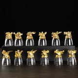 Creative Zodiac White Wine Glass Wine Dispenser Set Manufacturer Wholesale Direct Sales One-Bite Small Wine Glass Souvenir Wine Bottle