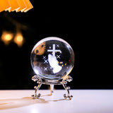 Galactic Elegance 3D Crystal Ferris Wheel with Opulent Metal Base eprolo