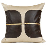 American Modern Light Luxury Retro Houndstooth Leather Patchwork Sofa Model Room Designer Pillow Cushion with Pillow Core - Julia M LifeStyles