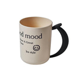 High-looking simple black and white polka dot mouthwash Cup chessboard Plaid wash cup thickened letter toothbrush cup couple water Cup