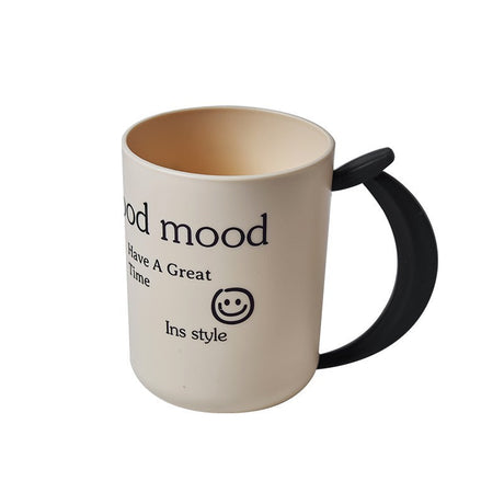 High-looking simple black and white polka dot mouthwash Cup chessboard Plaid wash cup thickened letter toothbrush cup couple water Cup