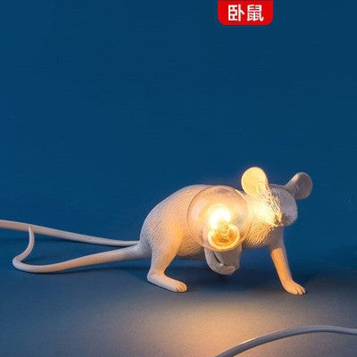 Cross-Border Mouse Table Lamp Nordic Animal Lamp Light Luxury Living Room Bedroom Industrial Style Creative Decoration Mouse Lamp