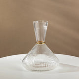 Vertical Grain Gold Waistline Goblet Champagne Glass Cocktail Glass Vertical Grain Water Cup Suit Electroplated Gold Creative Wine Ware Julia M Home & Kitchen