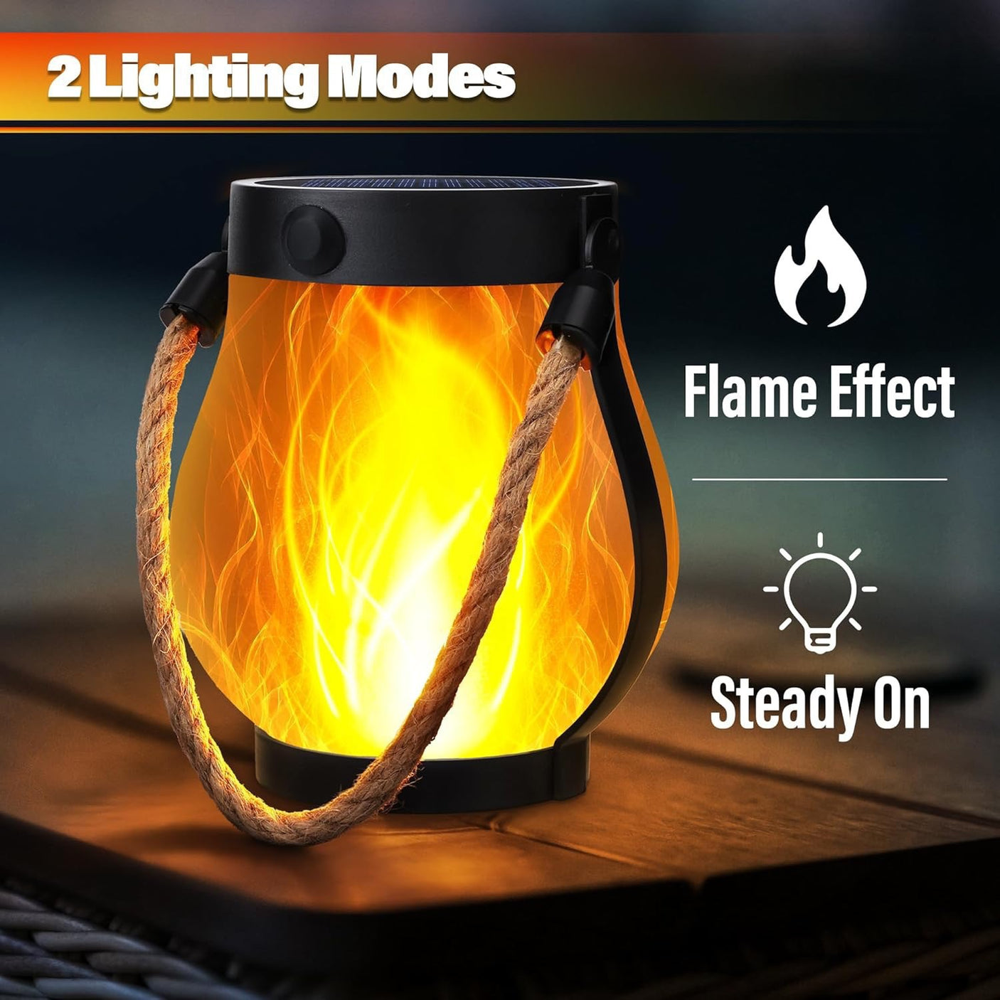 Solar Flame Lantern - Create Your Outdoor Oasis - Julia M LifeStyles