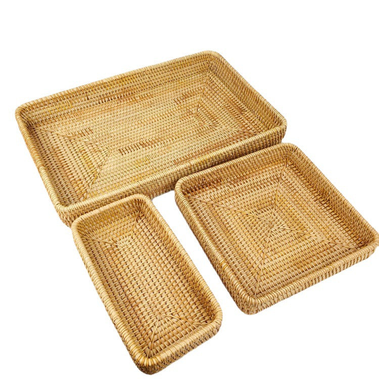 Wicker tray, tabletop storage basket - Julia M LifeStyles