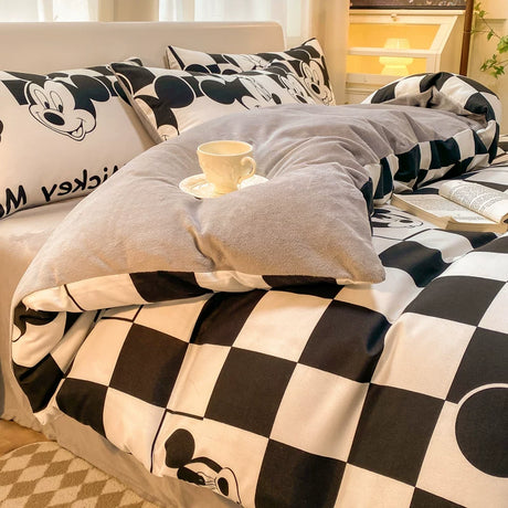 Pure Cotton Brushed Milk Fiber Duvet Cover Set - Kids Cartoon Bedding - Julia M LifeStyles