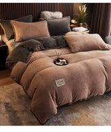 Luxurious Milk Fiber 4-Piece Flannel Bedding Set for Winter Julia M LifeStyles