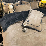Luxurious Milk Fiber 4-Piece Flannel Bedding Set for Winter Julia M LifeStyles