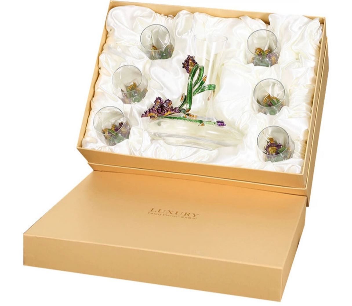 Luxury Crystal Red Wine Decanter Set with Cups by Julia M Home & Kitchen Julia M LifeStyles