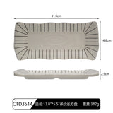 Creative Japanese Melamine Tableware Wholesale Japanese Restaurant Commercial Ramen Bowl Hot Pot Restaurant Rectangular Sushi Flat Plate