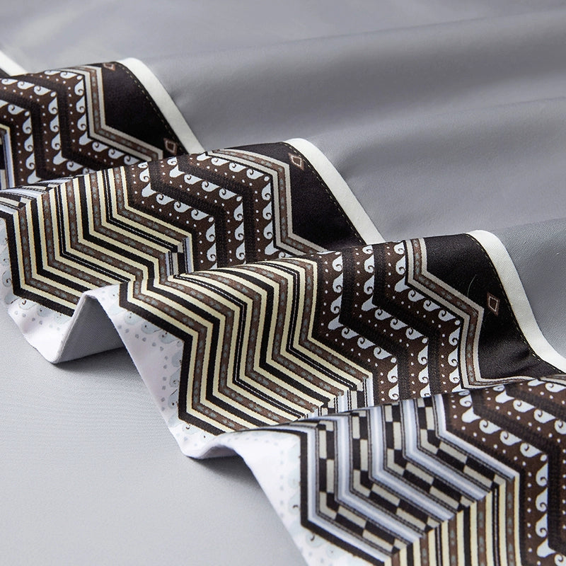 Premium Pima Cotton 4-Piece Bed Sheet Set in Geometric Design