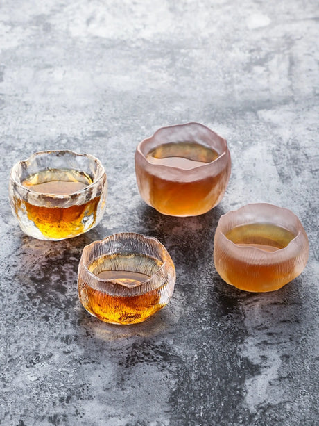 Frosted Japanese Glass Tea Cup – Elegant Single Serve Teacup - Julia M LifeStyles