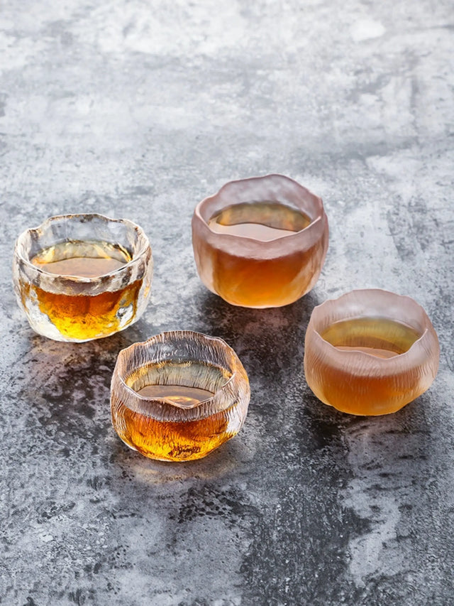 Frosted Japanese Glass Tea Cup – Elegant Single Serve Teacup - Julia M LifeStyles