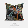 Modern Mid-Century Style Orange Feather Patchwork Throw Pillow, Vintage Shanghai Old Money Style Model Room Cushion, Headboard Cushion
