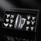 Creative Zodiac White Wine Glass Wine Dispenser Set Manufacturer Wholesale Direct Sales One-Bite Small Wine Glass Souvenir Wine Bottle