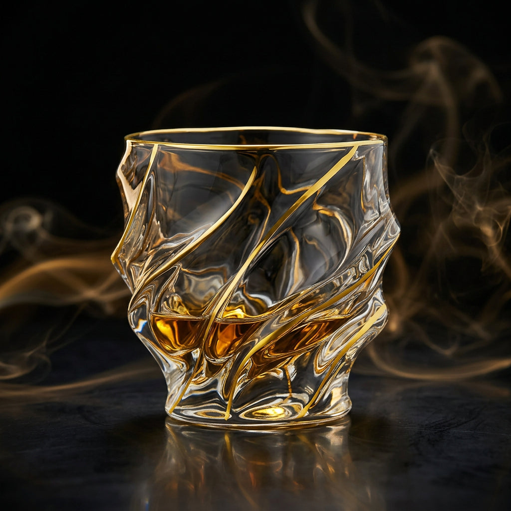 Gilded Hour Whiskey Glass