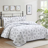 Simple pure cotton bed cover three-piece Nordic double summer cool air conditioning quilt active printing and dyeing breathable comfortable Four Seasons blanket