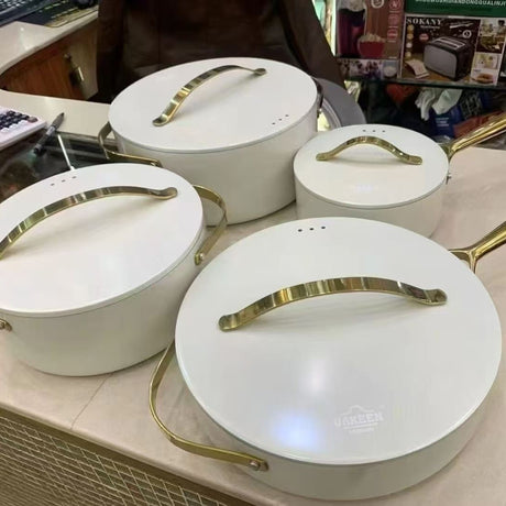 8-Piece Nonstick Ceramic Cookware Set with Versatile Soup Pots