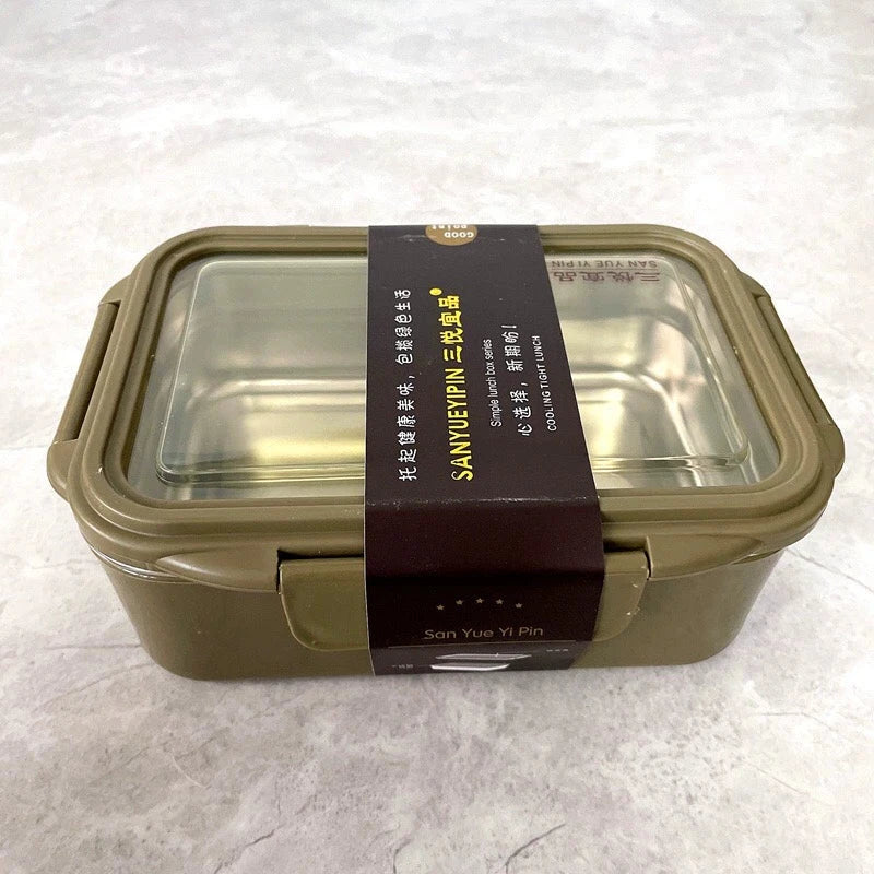 Rectangular Student Stainless Steel Divider Japanese Lunch Box Julia M LifeStyles