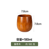 Wooden Whiskey Belly Cup, Jujube Wood Belly Cup, Japanese-Style Wooden Cup, Charcoal-Fired Belly Cup, Carbonized Beer Cup, Wooden Cup