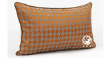 American Modern Light Luxury Retro Houndstooth Leather Patchwork Sofa Model Room Designer Pillow Cushion with Pillow Core - Julia M LifeStyles
