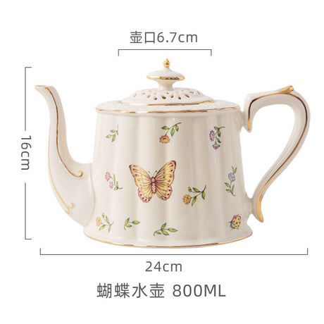 British Retro Ceramic Coffee Cup and Saucer Set European Afternoon Tea Tea Set French Home Cup Manufacturer Direct Sale