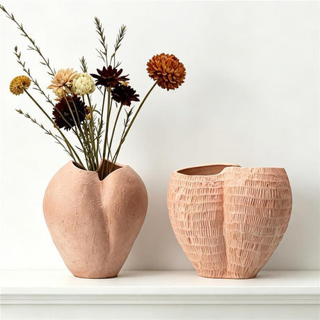 Quiet Form Hand-Painted Wabi-Sabi Ceramic Vase
