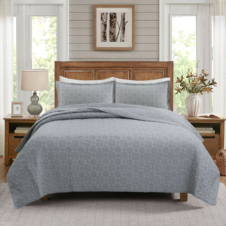 Simple pure cotton bed cover three-piece Nordic double summer cool air conditioning quilt active printing and dyeing breathable comfortable Four Seasons blanket