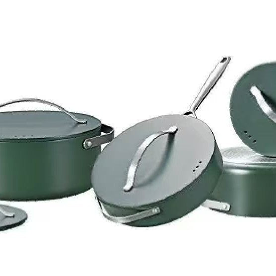 8-Piece Nonstick Ceramic Cookware Set with Versatile Soup Pots