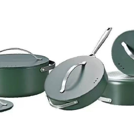 8-Piece Nonstick Ceramic Cookware Set with Versatile Soup Pots