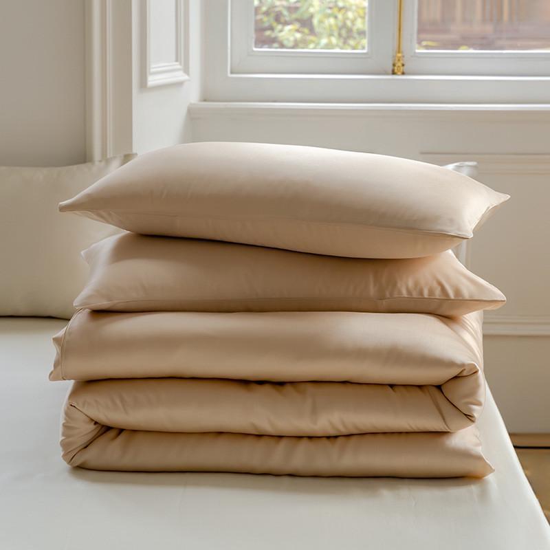 High-end Lanjing Tencel Ice Silk Bed Sheet Single Piece Silky Quilt Cover Single Double Pillow Case Bed Cover for Household