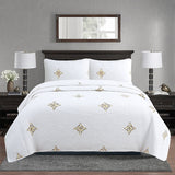 Simple pure cotton bed cover three-piece Nordic double summer cool air conditioning quilt active printing and dyeing breathable comfortable Four Seasons blanket