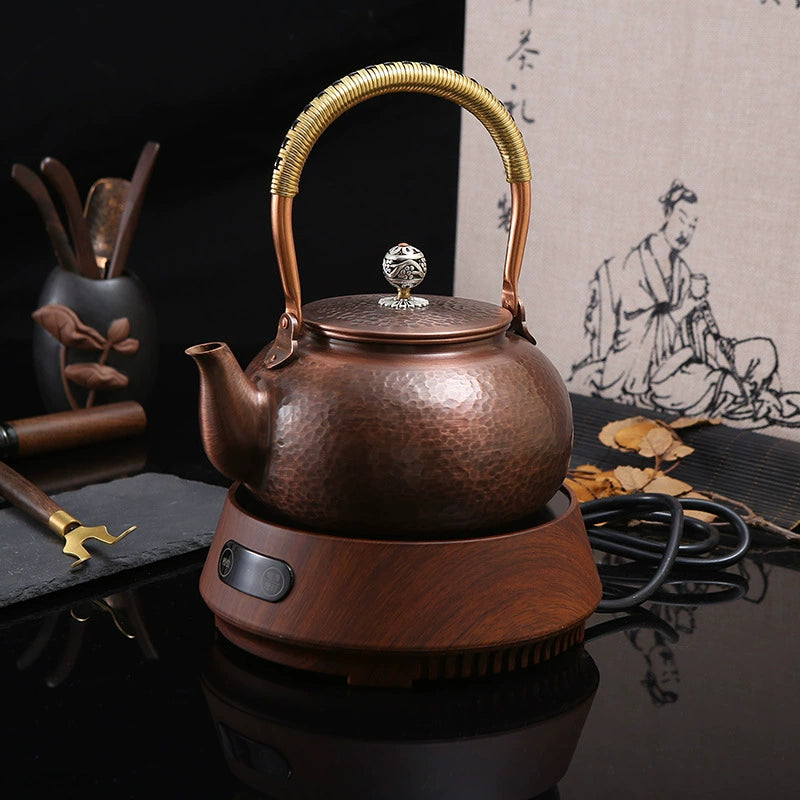Handmade Outdoor Stove for Making Tea Copper Pot