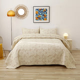 Simple pure cotton bed cover three-piece Nordic double summer cool air conditioning quilt active printing and dyeing breathable comfortable Four Seasons blanket