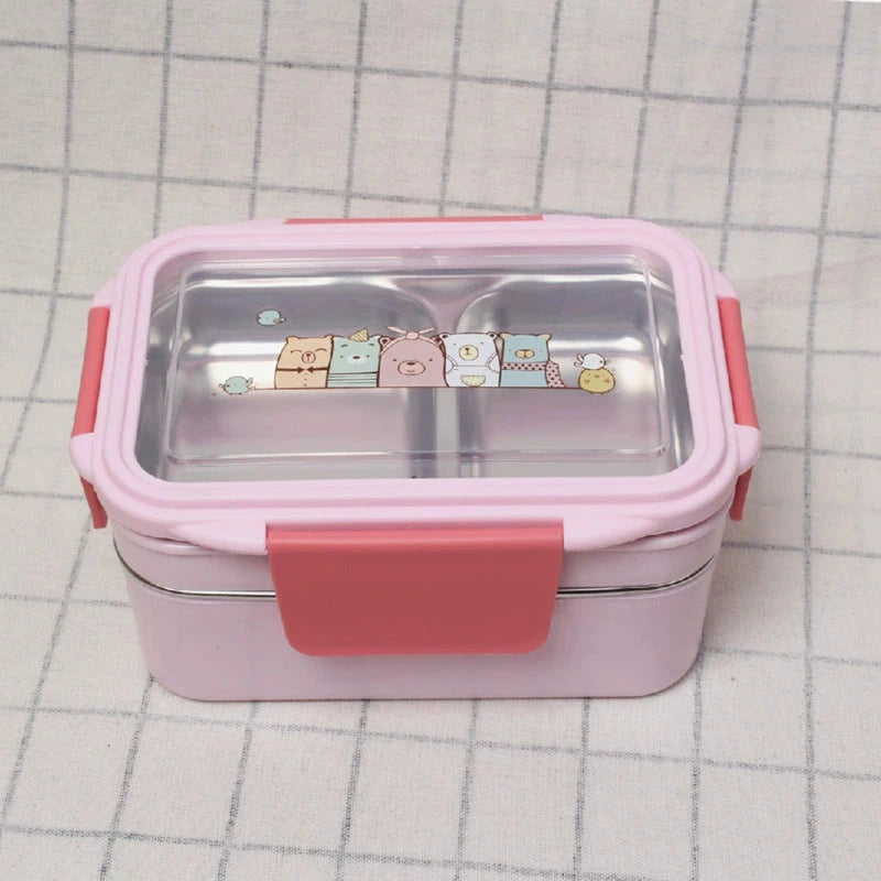 Rectangular Student Stainless Steel Divider Japanese Lunch Box Julia M LifeStyles