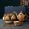 European tea set suit household bone china coffee cup high-end retro British afternoon tea set light luxury coffee set