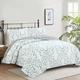 Simple pure cotton bed cover three-piece Nordic double summer cool air conditioning quilt active printing and dyeing breathable comfortable Four Seasons blanket