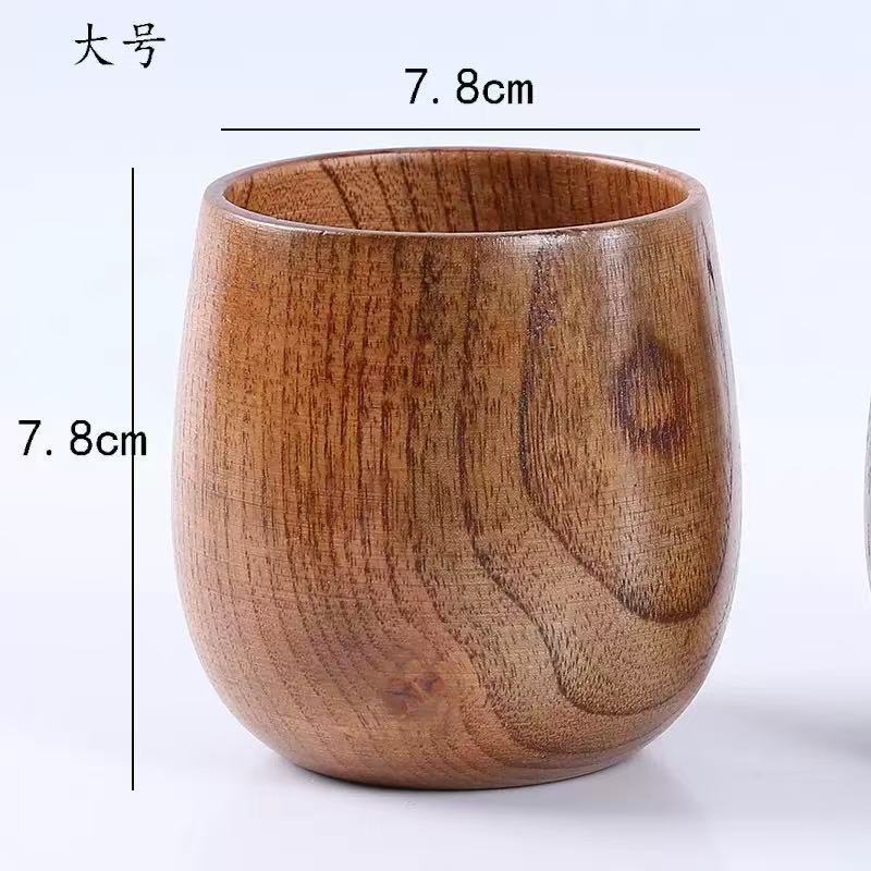 Wooden Whiskey Belly Cup, Jujube Wood Belly Cup, Japanese-Style Wooden Cup, Charcoal-Fired Belly Cup, Carbonized Beer Cup, Wooden Cup