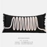 Modern Silent Cotton Rope Woven Long Waist Pillow Sofa Pillow Model Room Decorative Cushion Black Beige