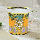 350ml Large Mouth Ceramic Mug Bone China for Office Couple Breakfast Milk Cup Premium Tea Cup Boss Cup
