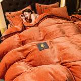 Luxurious Milk Fiber 4-Piece Flannel Bedding Set for Winter Julia M LifeStyles