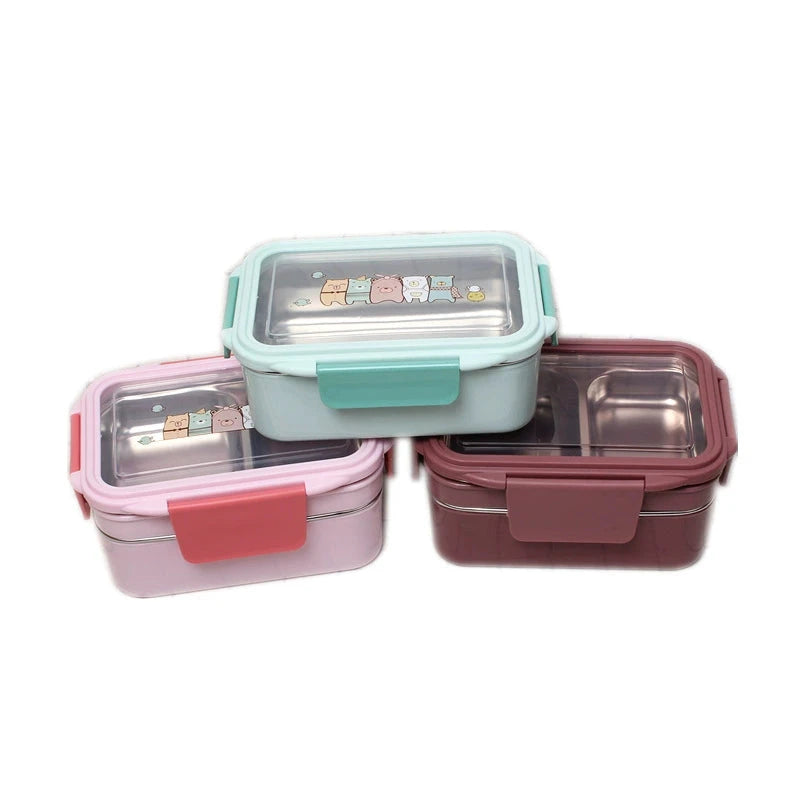 Rectangular Student Stainless Steel Divider Japanese Lunch Box Julia M LifeStyles