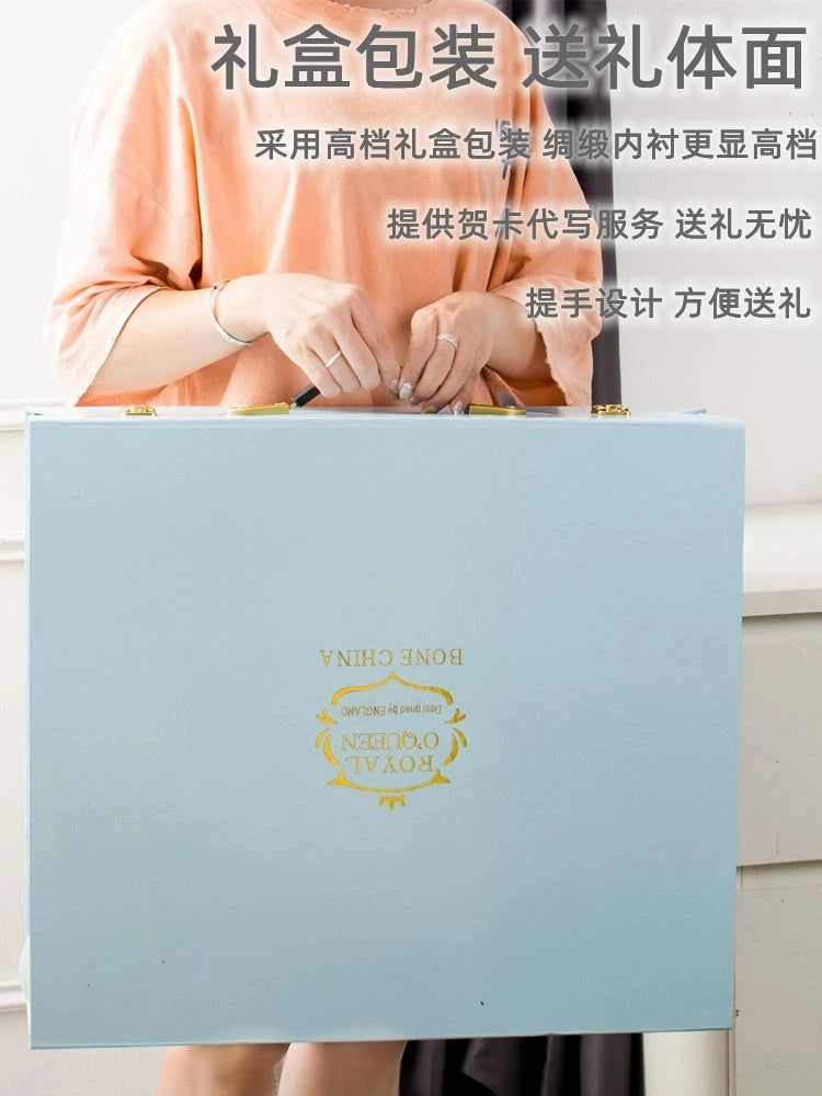 British Afternoon Tea Cup Tea Set Accessible Luxury European-Style High-End Bone China Teapot Luxury Ceramic Coffee Cup Gift Box Julia M Home & Kitchen