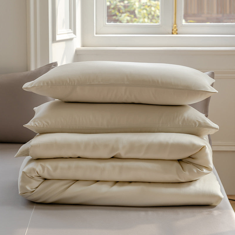 High-end Lanjing Tencel Ice Silk Bed Sheet Single Piece Silky Quilt Cover Single Double Pillow Case Bed Cover for Household