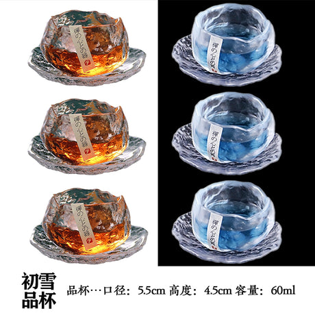 Handmade Retro Japanese Style Mini Glass Tea Cup